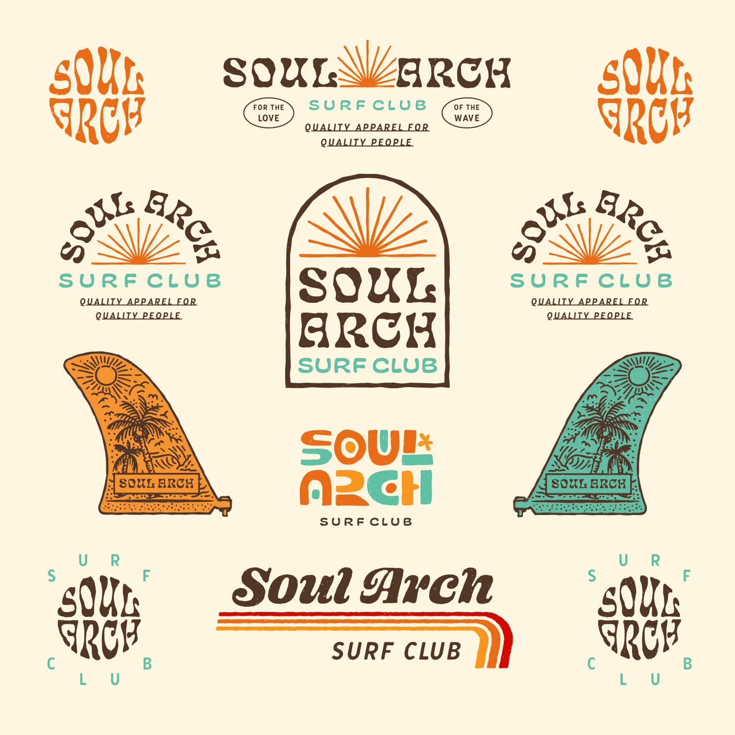 Soul Arch Surf Club branding project